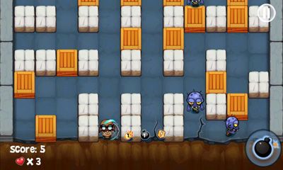 Captures d'écran du jeu Bomberman vs Zombies sur Android, une tablette.