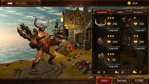 Screenshots of the game Demonrock: War of ages on Android phone, tablet.