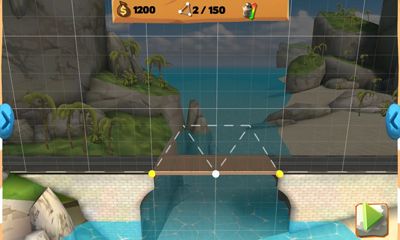 Screenshots of the game Bridge Constructor Playground on Android phone, tablet.