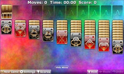 Screenshots of Solitaire Double-Deck HD for Android phone, tablet.