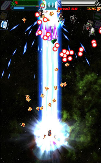 Captures d'écran du jeu Clash: tireur de l'Espace pour Android, une tablette.