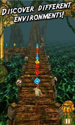 Captures d'écran du jeu Temple Run Android, une tablette.