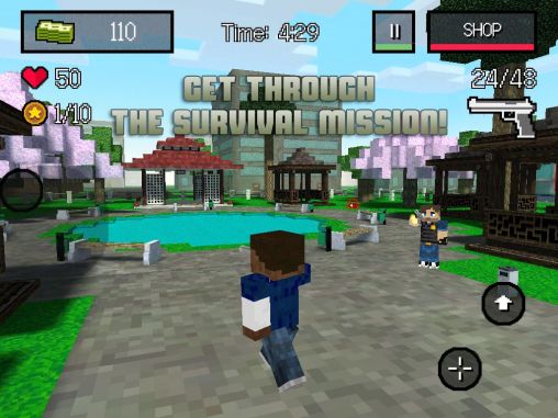 Screenshots of the game Block City wars: Mine mini shooter on Android phone, tablet.