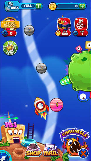 Screenshots of the game Galaxy trio: Brick breaker for Android phone, tablet.