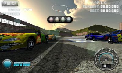 Captures d'écran du jeu N. O. S. Voiture Speedrace sur Android, une tablette.