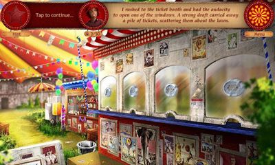 Captures d'écran du jeu Forgotten Places Perdues Cirque sur Android, une tablette.