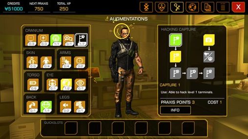Screenshots of the game Deus Ex: The fall on your Android phone, tablet.