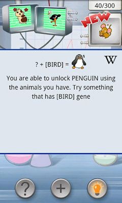 Captures d'écran du jeu de l'Alchimie, de la Génétique pour Android, une tablette.