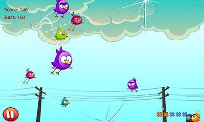 Screenshots of the game Cut the Birds on Android phone, tablet.