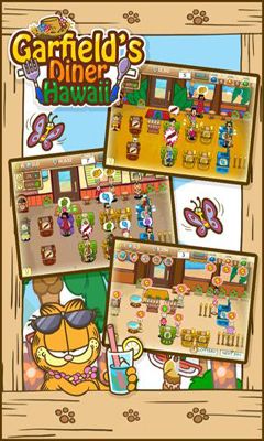 Screenshots of the game Garfield's Diner Hawaii   , .