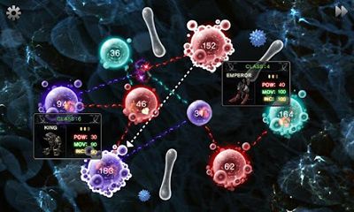 Captures d'écran du jeu de Guerre de la Reproduction du Sperme de Guerres sur Android, une tablette.