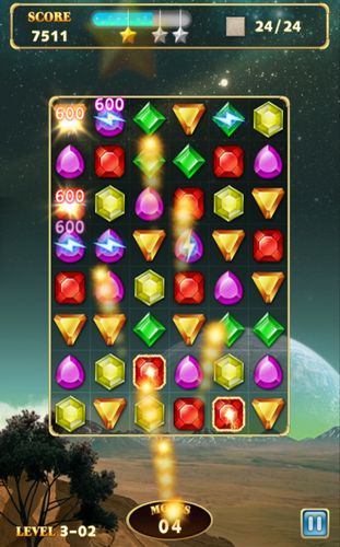 Screenshots of the game Jewels star 3 on your Android phone, tablet.