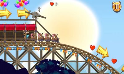 Screenshots of the game Nutty Fluffies Rollercoaster for Android phone, tablet.