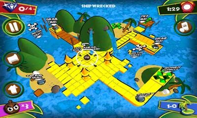 Captures d'écran du jeu Îles de Diamants sur Android, une tablette.