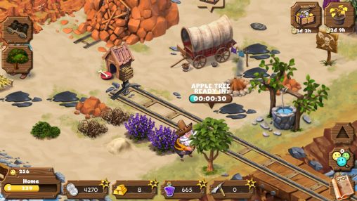 Screenshots of the game Westbound on Android phone, tablet.