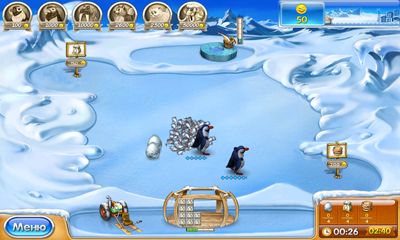 Captures d'écran du jeu Farm Frenzy 3: Ice Domaine sur Android, une tablette.