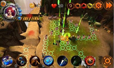Captures d'écran du jeu Tribal Wars TD sur Android, une tablette.