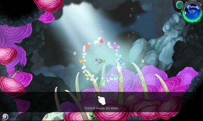 Screenshots of the game Aquaria on Android phone, tablet.