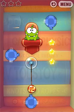 Screenshots of the game Cut the Rope: Experiments for Android phone, tablet.