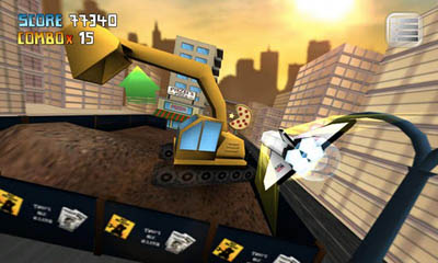 Captures d'écran du jeu Mon Avion en Papier 3 sur Android, une tablette.