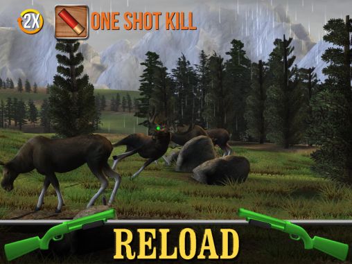 Captures d'écran du jeu Big buck hunter Pro tournament sur Android, une tablette.