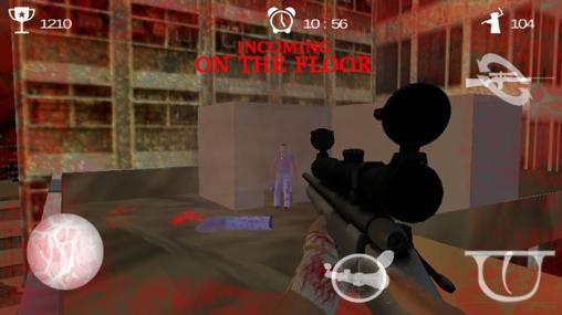 Screenshots of the game Sniper shoot 3D: zombie Assault on Android phone, tablet.