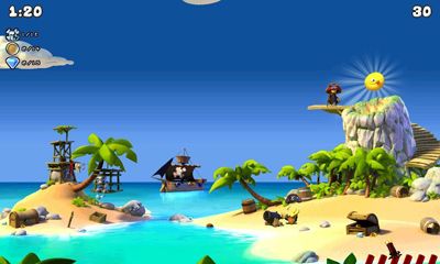 Screenshots of the game Moorhuhn Pirates on Android phone, tablet.