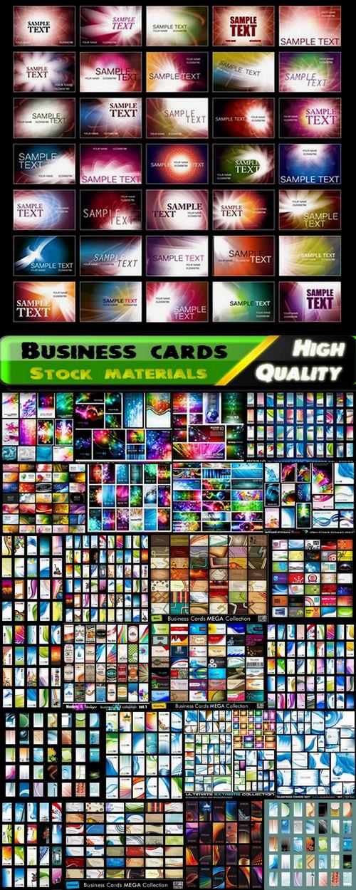 Big collection of business card templates in vector from stock - 25 Eps