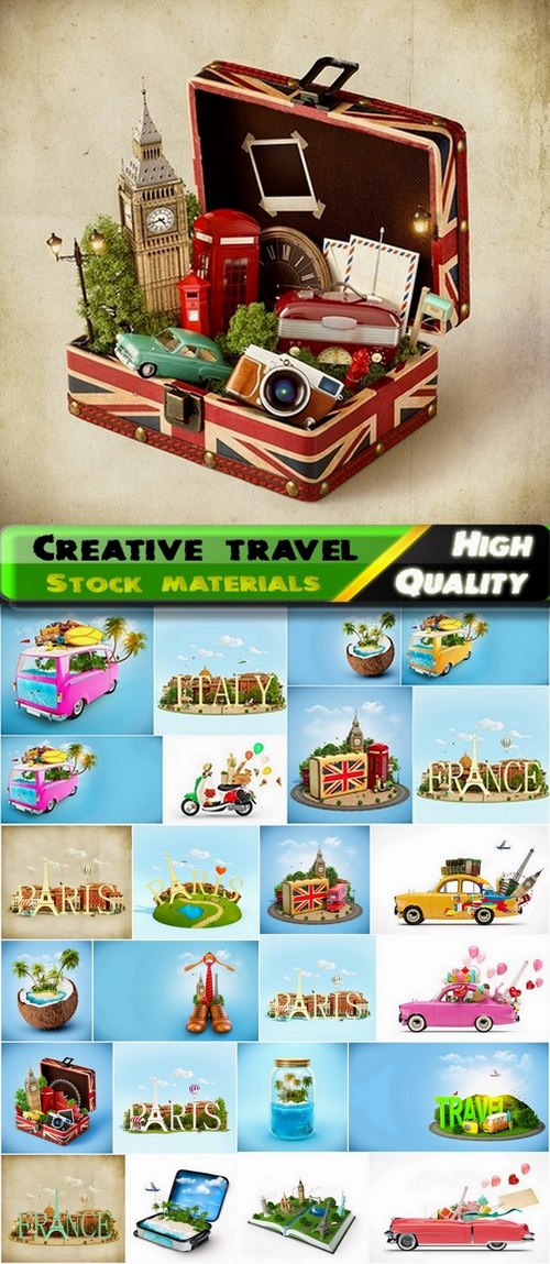 Creative photos with travel theme Stock images - 25 HQ Jpg