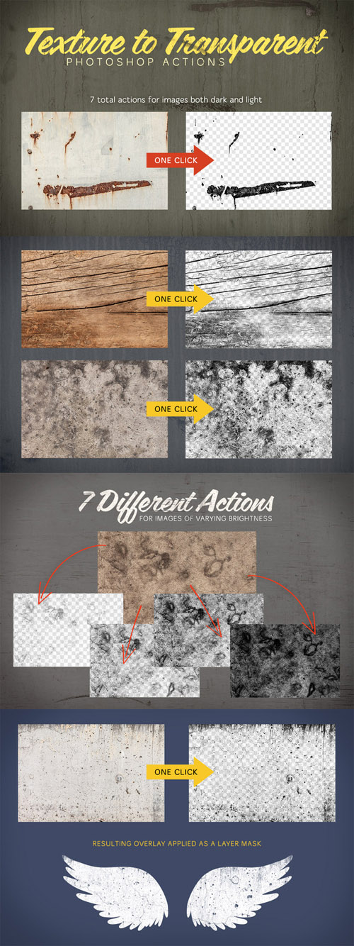 CreativeMarket - Texture to Transparent Action Pack 60165