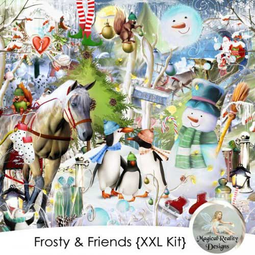 Сказочный зимний скрап-набор - Frosty And Friends