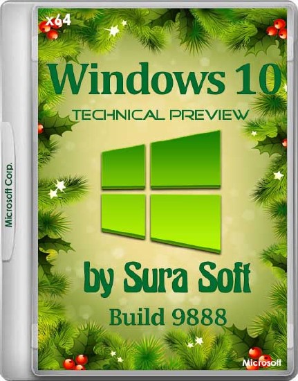 Windows 10 Technical Preview 9888 by Sura Soft (x64/RUS/ENG/2014)
