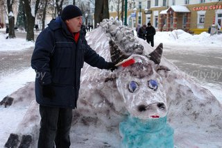 Конкурс по лепке фигур из снега в Могилеве отменили
