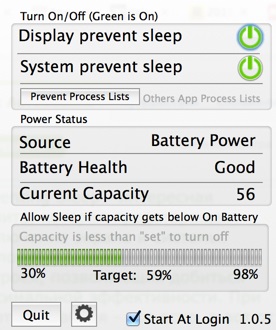 Preventing Sleep - предотвращение режима сна экрана или системы в Mac OS X