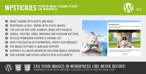 NULLED wpStickies v2.1.1 - The Premium Image Tagging Plugin product pic