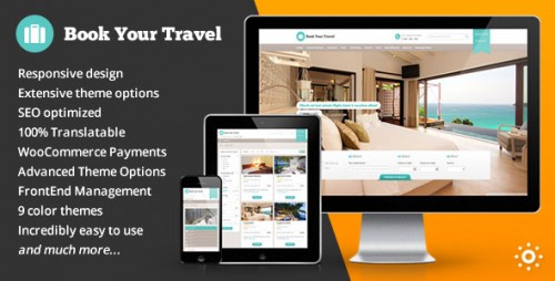 Nulled Book Your Travel v5.3 - Online Booking WordPress Theme product cover
