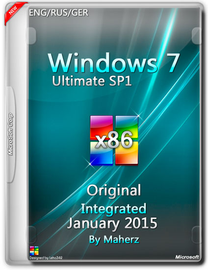 Windows 7 Ultimate SP1 x86 Integrated January 2015 By Maherz (ENG/RUS/GER)
