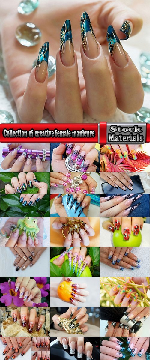 Collection of creative female manicure #2-25 UHQ Jpeg