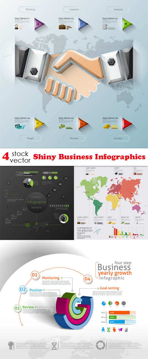 Vectors - Shiny Business Infographics