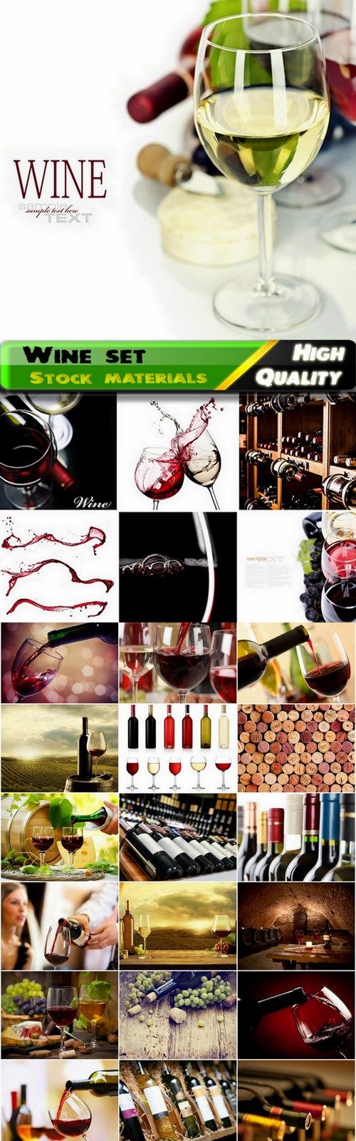 White and red wine in glasses and bottles and wine cellars - 25 HQ Jpg