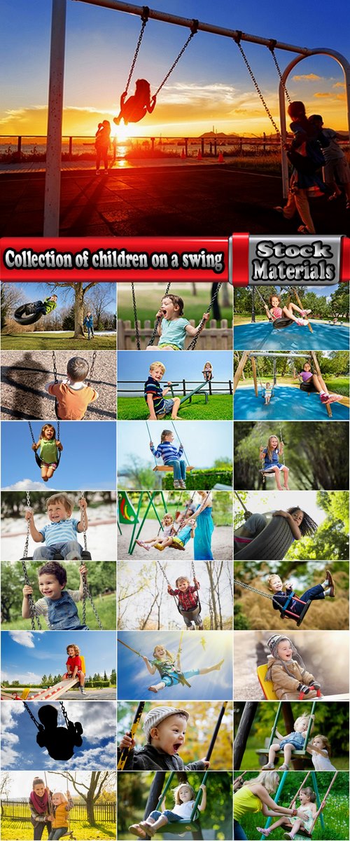 Collection of children on a swing 25 HQ Jpeg