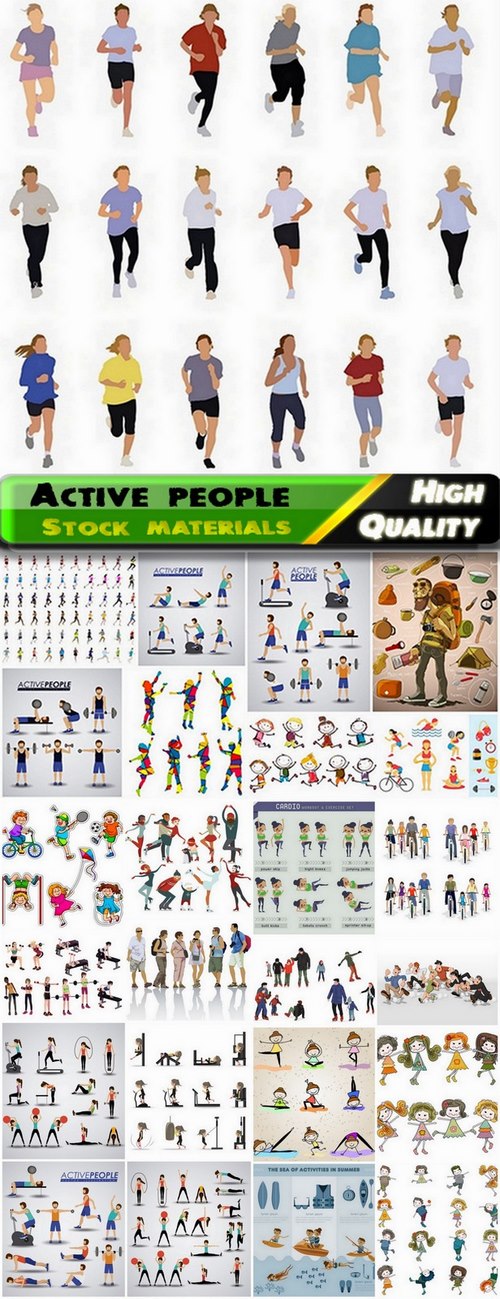 Active people and train athletes - 25 Eps