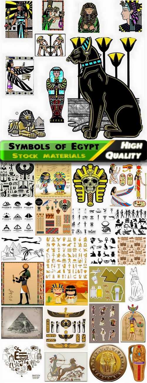 Signs and symbols of Egypt - 25 Eps