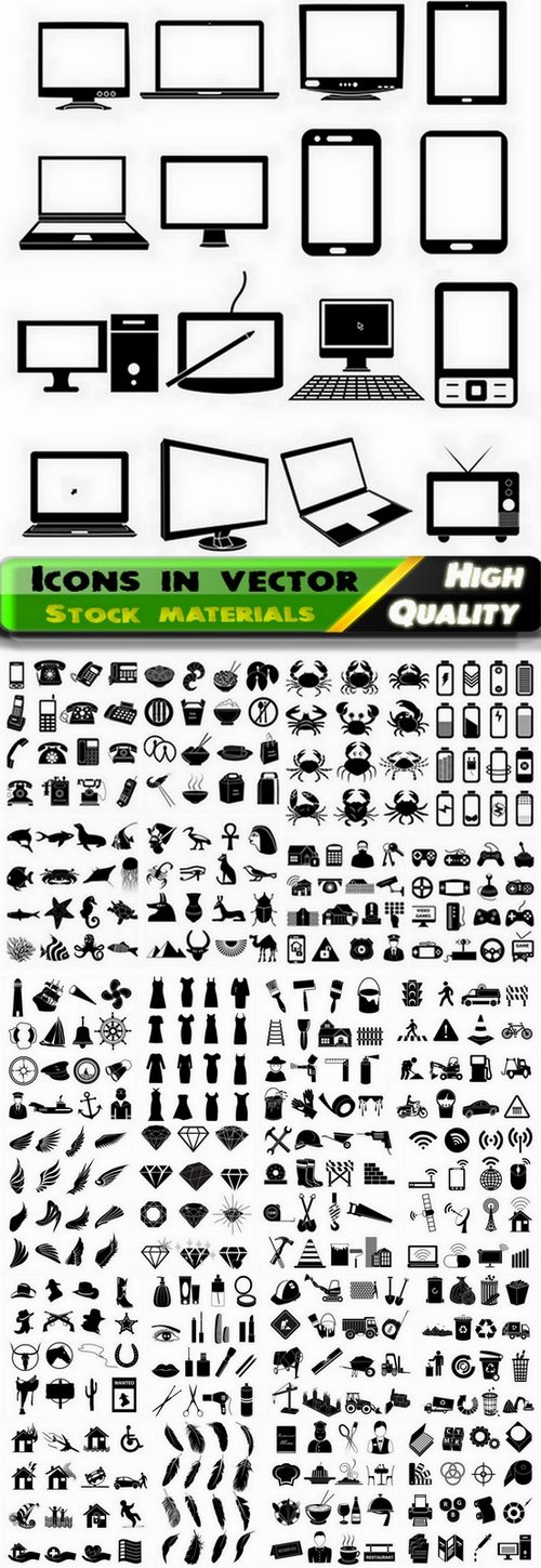 Icons in vector Set from stock #31 - 25 Eps
