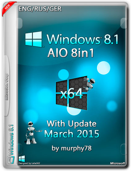 Windows 8.1 x64 AIO 8in1 With Update March 2015 (ENG/RUS/GER)