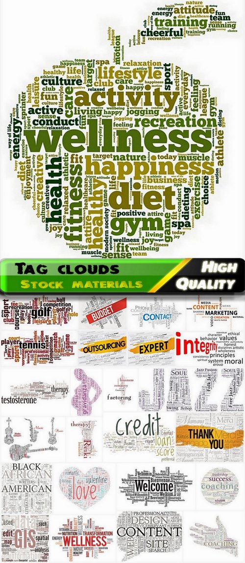 Tag cloud of different words for business 02