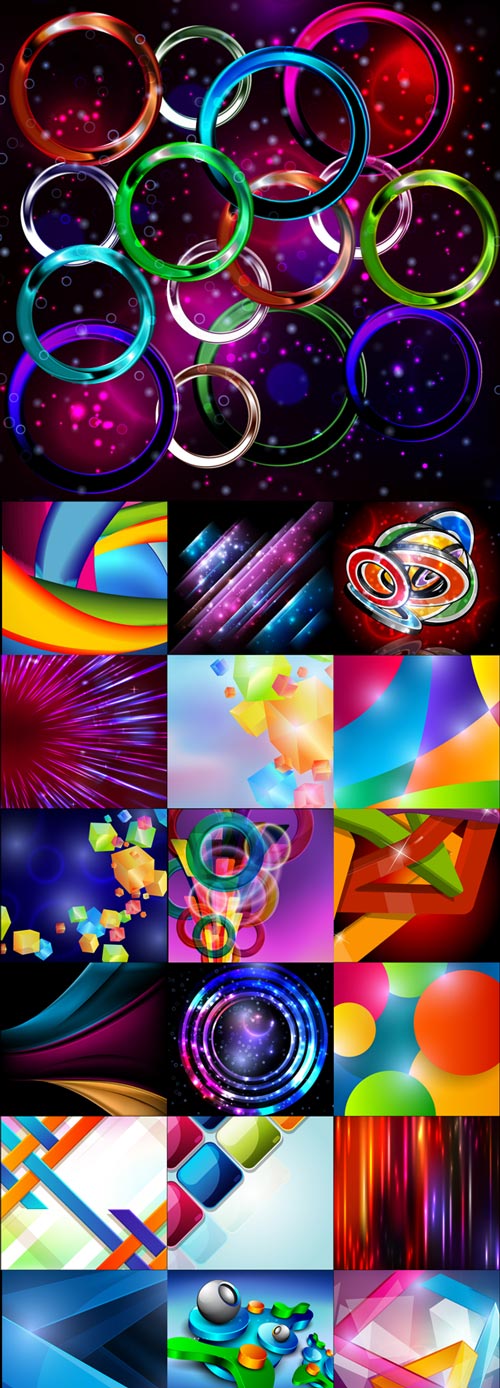 Stylish abstract vector backgrounds set 10