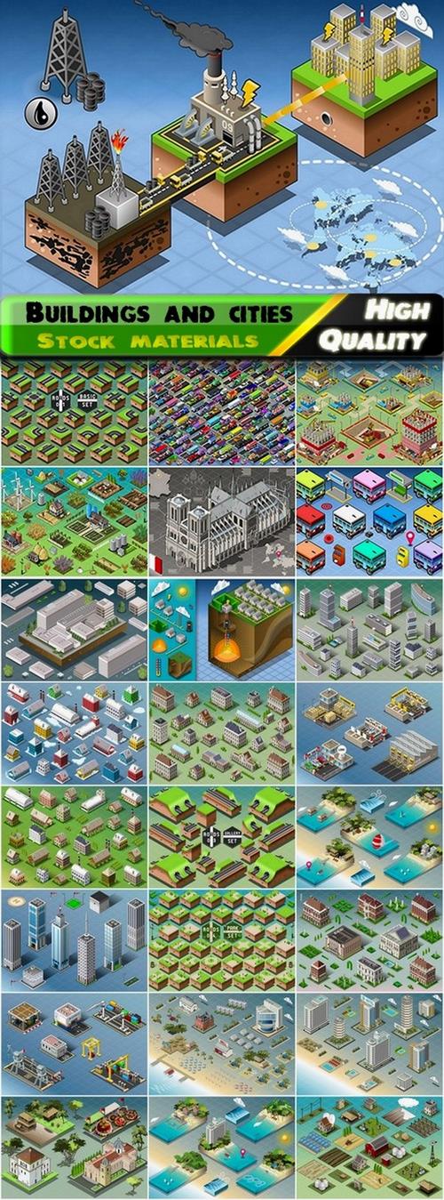 Isometric buildings and cities - 25 Ai