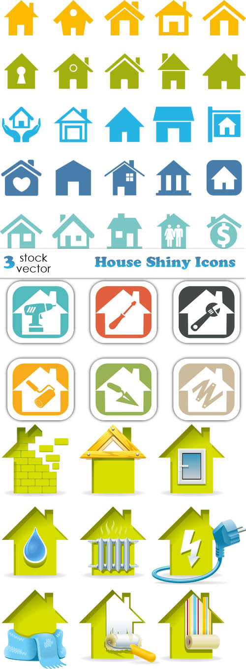Vectors - House Shiny Icons 2