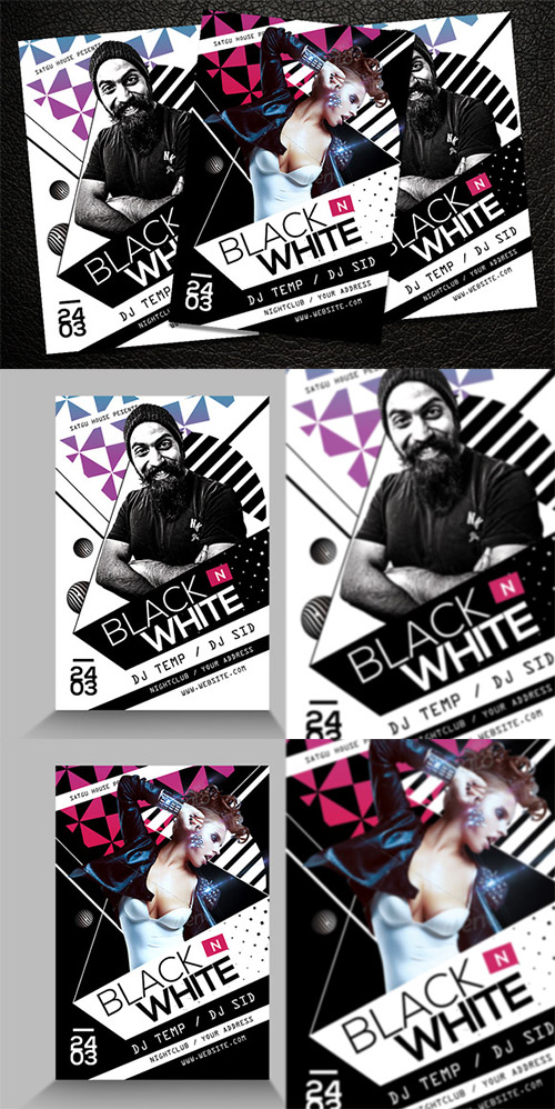 CM - Black and White Party Flyer 230088